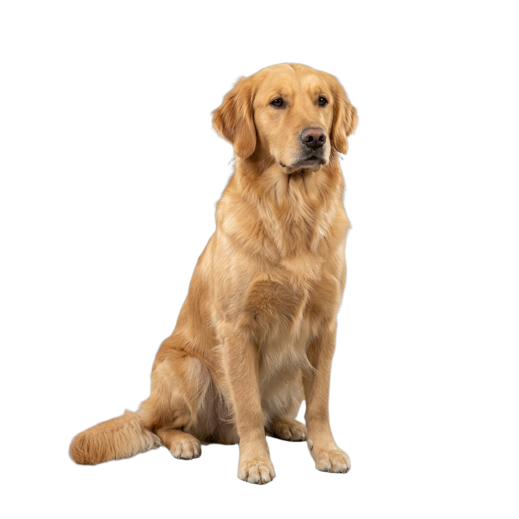 Dog cutout with transparent background after BGCut processing